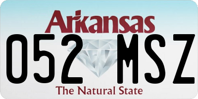 AR license plate 052MSZ