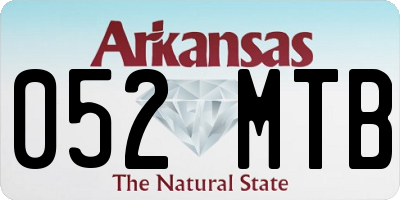 AR license plate 052MTB
