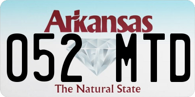 AR license plate 052MTD