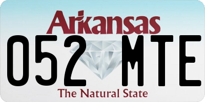 AR license plate 052MTE
