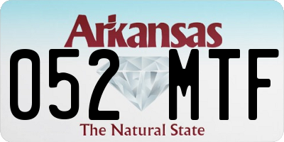 AR license plate 052MTF
