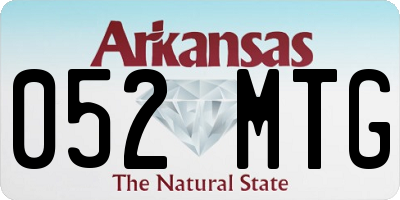AR license plate 052MTG