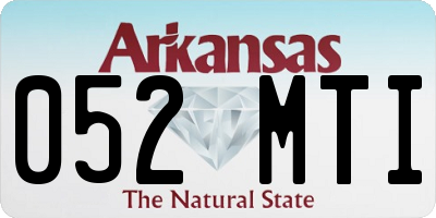 AR license plate 052MTI