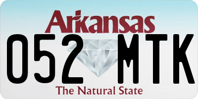 AR license plate 052MTK