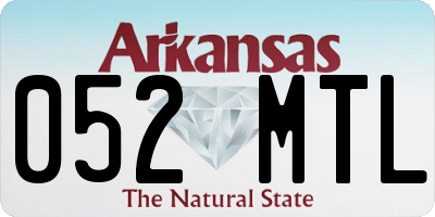 AR license plate 052MTL