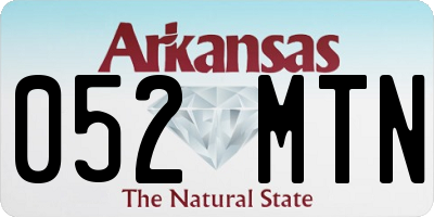 AR license plate 052MTN