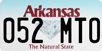 AR license plate 052MTO