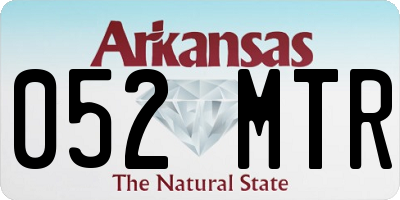 AR license plate 052MTR