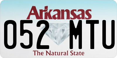 AR license plate 052MTU