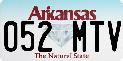 AR license plate 052MTV