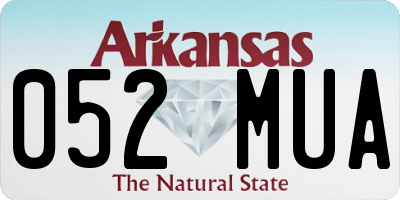 AR license plate 052MUA