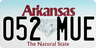 AR license plate 052MUE