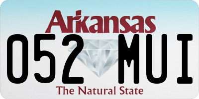 AR license plate 052MUI