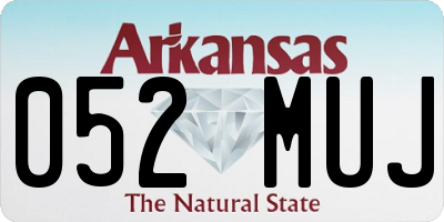 AR license plate 052MUJ