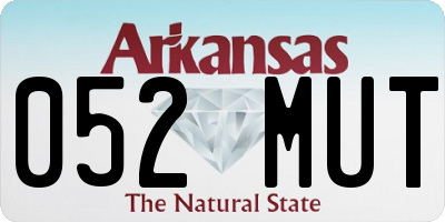 AR license plate 052MUT