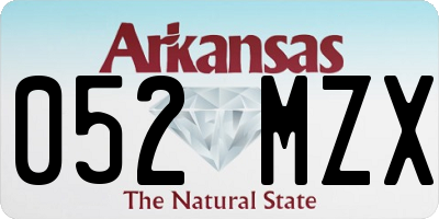 AR license plate 052MZX
