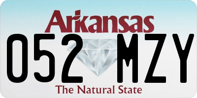 AR license plate 052MZY