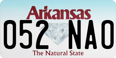 AR license plate 052NAO