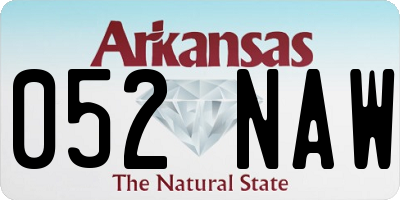 AR license plate 052NAW