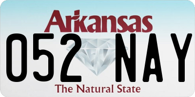 AR license plate 052NAY