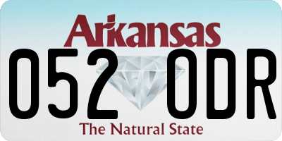 AR license plate 052ODR