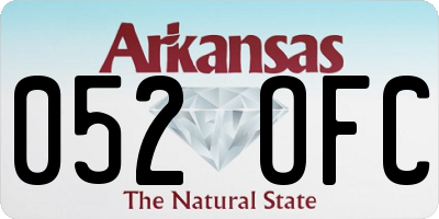 AR license plate 052OFC