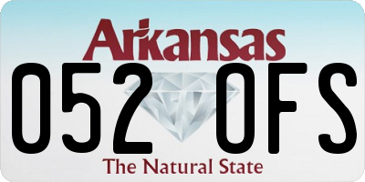 AR license plate 052OFS