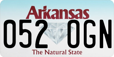 AR license plate 052OGN