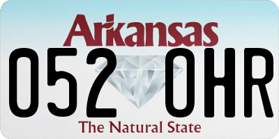 AR license plate 052OHR