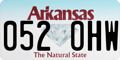 AR license plate 052OHW