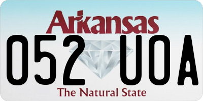 AR license plate 052UOA