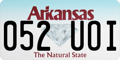 AR license plate 052UOI