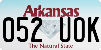 AR license plate 052UOK