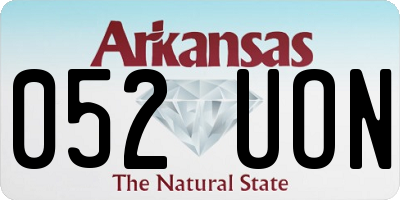 AR license plate 052UON