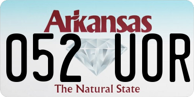 AR license plate 052UOR