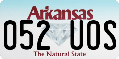 AR license plate 052UOS