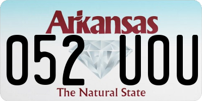 AR license plate 052UOU