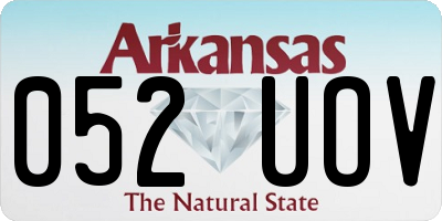 AR license plate 052UOV