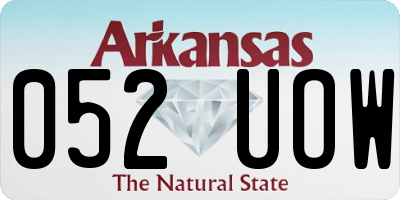 AR license plate 052UOW