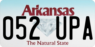 AR license plate 052UPA
