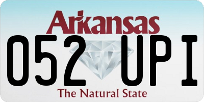 AR license plate 052UPI