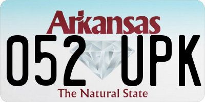 AR license plate 052UPK