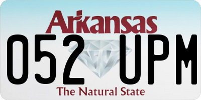 AR license plate 052UPM