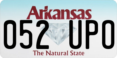 AR license plate 052UPO