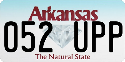 AR license plate 052UPP