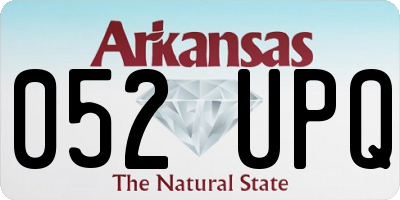 AR license plate 052UPQ