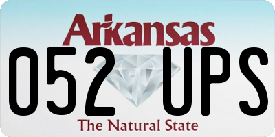 AR license plate 052UPS