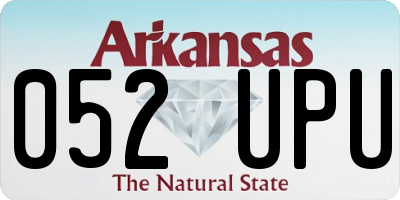 AR license plate 052UPU