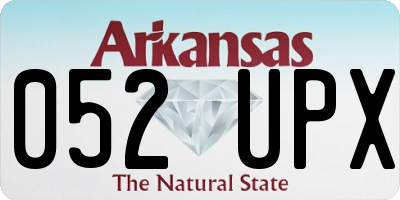 AR license plate 052UPX