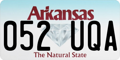 AR license plate 052UQA